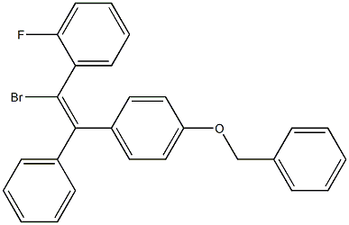 (E)-1-[p-(Benzyloxy)phenyl]-2-bromo-2-(o-fluorophenyl)-1-phenylethene Struktur