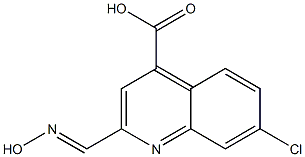 7-Chloro-2-(hydroxyiminomethyl)quinoline-4-carboxylic acid Struktur