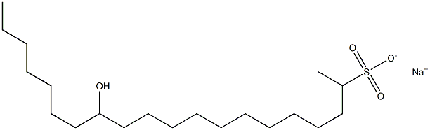 13-Hydroxyicosane-2-sulfonic acid sodium salt Struktur