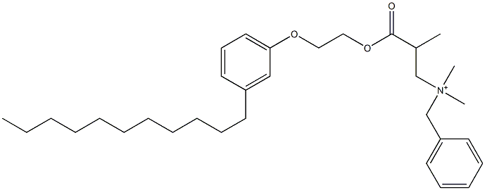 N,N-Dimethyl-N-benzyl-N-[2-[[2-(3-undecylphenyloxy)ethyl]oxycarbonyl]propyl]aminium Struktur