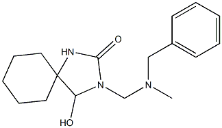 3-[[Benzyl(methyl)amino]methyl]-4-hydroxy-2-oxo-1,3-diazaspiro[4.5]decane Struktur