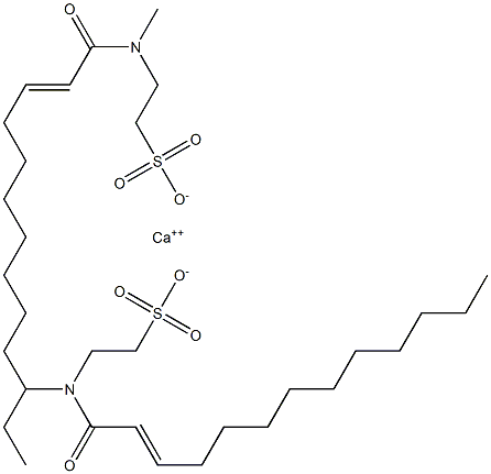 Bis[N-(2-tridecenoyl)-N-methyltaurine]calcium salt Struktur