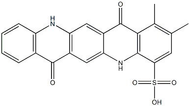 5,7,12,14-Tetrahydro-1,2-dimethyl-7,14-dioxoquino[2,3-b]acridine-4-sulfonic acid Struktur