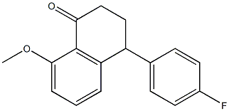 3,4-Dihydro-8-methoxy-4-(4-fluorophenyl)naphthalen-1(2H)-one Struktur