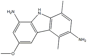 3,8-Diamino-6-methoxy-1,4-dimethyl-9H-carbazole Struktur