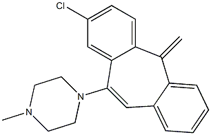 8-Chloro-10-(4-methylpiperazino)-5-methylene-5H-dibenzo[a,d]cycloheptene Struktur