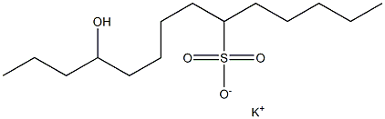 11-Hydroxytetradecane-6-sulfonic acid potassium salt Struktur