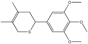 5,6-Dihydro-3,4-dimethyl-6-(3,4,5-trimethoxyphenyl)-2H-thiopyran Struktur