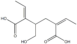 Bis[(E)-2-butenoic acid]1-hydroxymethyl-1,2-ethanediyl ester Struktur