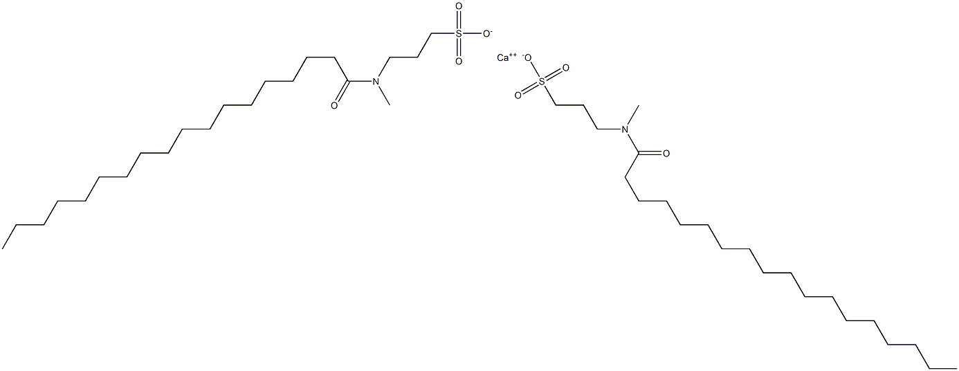 Bis[3-(N-stearoyl-N-methylamino)-1-propanesulfonic acid]calcium salt Struktur