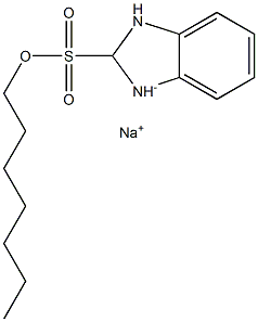 2,3-Dihydro-2-heptyl-1H-benzimidazole-2-sulfonic acid sodium salt Struktur