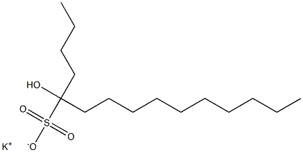 5-Hydroxypentadecane-5-sulfonic acid potassium salt Struktur