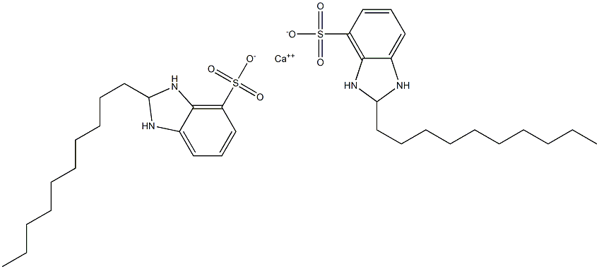 Bis(2-decyl-2,3-dihydro-1H-benzimidazole-4-sulfonic acid)calcium salt Struktur