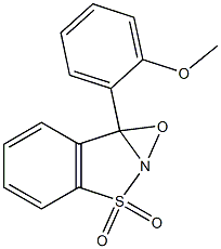 7b-(2-Methoxyphenyl)-7bH-oxazirino[2,3-b][1,2]benzisothiazole 3,3-dioxide Struktur