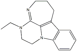 3-Ethyl-1,2,3,5,6,7-hexahydro-3,4,11b-triazacyclohepta[jk]fluorene Struktur