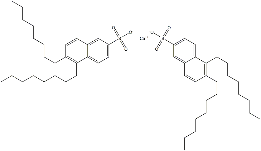 Bis(5,6-dioctyl-2-naphthalenesulfonic acid)calcium salt Struktur