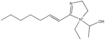 1-Ethyl-2-(1-heptenyl)-1-(1-hydroxyethyl)-2-imidazoline-1-ium Struktur