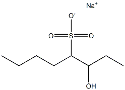 3-Hydroxyoctane-4-sulfonic acid sodium salt Struktur