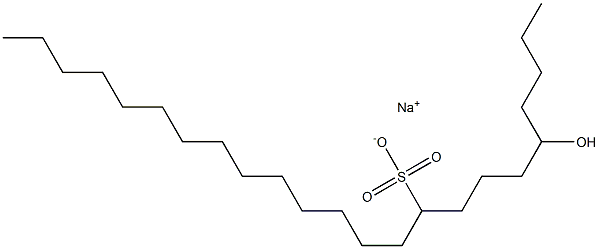 5-Hydroxytricosane-9-sulfonic acid sodium salt Struktur