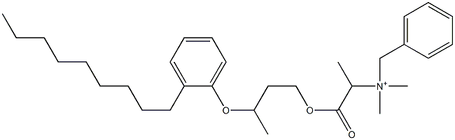 N,N-Dimethyl-N-benzyl-N-[1-[[3-(2-nonylphenyloxy)butyl]oxycarbonyl]ethyl]aminium Struktur