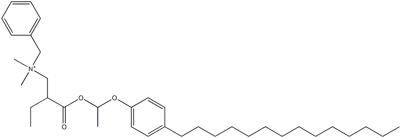 N,N-Dimethyl-N-benzyl-N-[2-[[1-(4-tetradecylphenyloxy)ethyl]oxycarbonyl]butyl]aminium Struktur