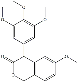 4-(3,4,5-Trimethoxyphenyl)-6-methoxyisochroman-3-one Struktur