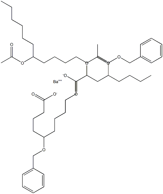 Bis(5-benzyloxy-12-acetyloxystearic acid)barium salt Struktur