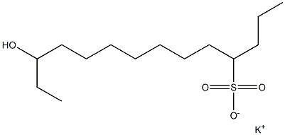 12-Hydroxytetradecane-4-sulfonic acid potassium salt Struktur