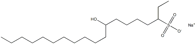 8-Hydroxynonadecane-3-sulfonic acid sodium salt Struktur