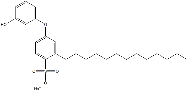 3'-Hydroxy-3-tridecyl[oxybisbenzene]-4-sulfonic acid sodium salt Struktur