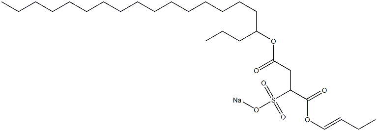 2-(Sodiosulfo)succinic acid 4-icosyl 1-(1-butenyl) ester Struktur