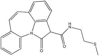 1,2-Dihydro-1-oxo-N-(2-methylthioethyl)indolo[1,7-ab][1]benzazepine-2-carboxamide Struktur