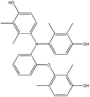 N,N-Bis(4-hydroxy-2,3-dimethylphenyl)-2-(3-hydroxy-2,6-dimethylphenoxy)benzenamine Struktur