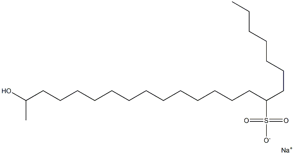 22-Hydroxytricosane-8-sulfonic acid sodium salt Struktur