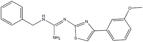 2-[[Amino(benzylamino)methylene]amino]-4-(3-methoxyphenyl)thiazole Struktur