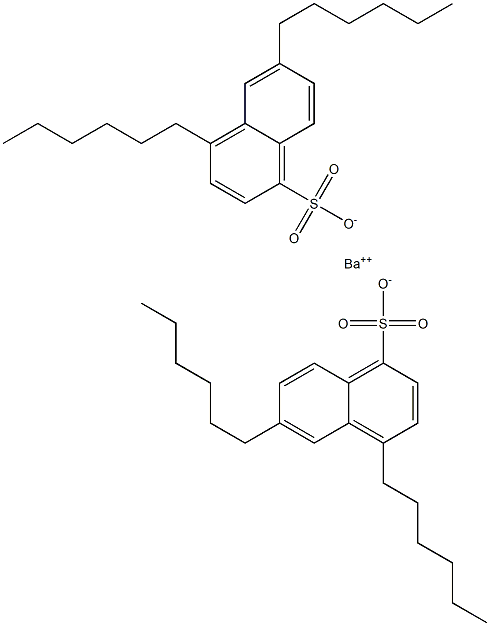 Bis(4,6-dihexyl-1-naphthalenesulfonic acid)barium salt Struktur