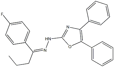 4'-Fluorobutyrophenone (4,5-diphenyloxazol-2-yl)hydrazone Struktur