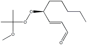 (E,S)-4-[(1-Methoxy-1-methylethyl)peroxy]-2-nonen-1-one Struktur