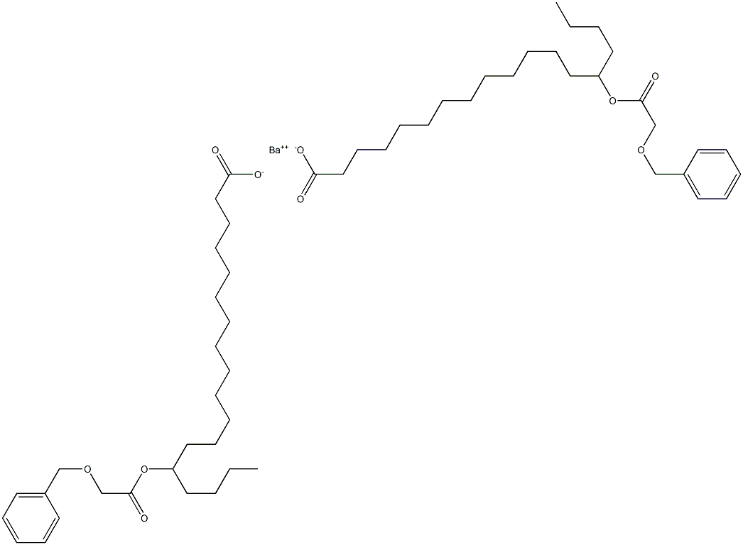 Bis[14-(benzyloxyacetoxy)stearic acid]barium salt Struktur