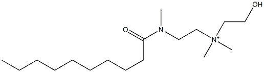 2-(N-Decanoyl-N-methylamino)-N-(2-hydroxyethyl)-N,N-dimethylethanaminium Struktur