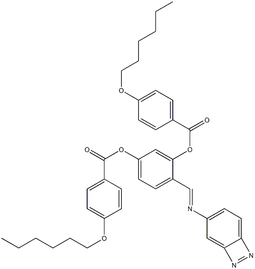 Bis[4-(hexyloxy)benzoic acid]4-[(azobenzen-4-yl)iminomethyl]-1,3-phenylene ester Struktur