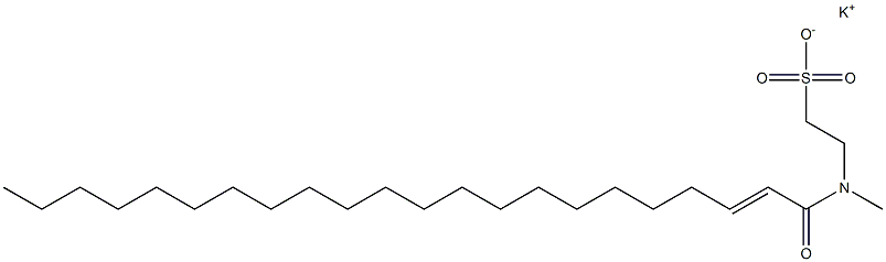 N-(1-Oxo-2-docosen-1-yl)-N-methyltaurine potassium salt Struktur