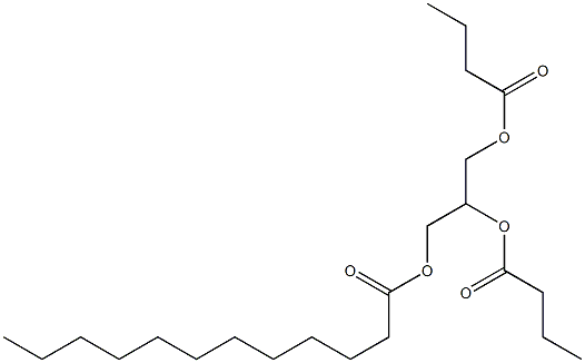 (-)-D-Glycerol 3-laurate 1,2-dibutyrate Struktur