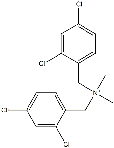 2,4-Dichloro-N-[(2,4-dichlorophenyl)methyl]-N,N-dimethylbenzenemethanaminium Struktur