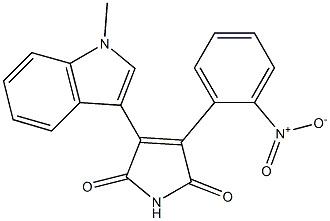 3-(1-Methyl-1H-indol-3-yl)-4-(2-nitrophenyl)-1H-pyrrole-2,5-dione Struktur