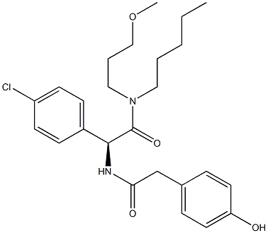 N-[(S)-1-(4-Chlorophenyl)-2-[(3-methoxypropyl)pentylamino]-2-oxoethyl]-4-hydroxybenzeneacetamide Struktur