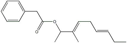 Phenylacetic acid 1,2-dimethyl-2,5-octadienyl ester Struktur