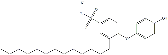 4'-Hydroxy-2-tridecyl[oxybisbenzene]-4-sulfonic acid potassium salt Struktur