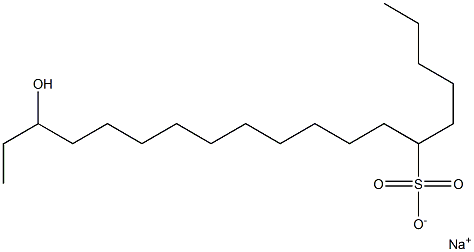 17-Hydroxynonadecane-6-sulfonic acid sodium salt Struktur