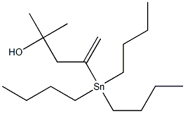 4-(Tributylstannyl)-2-methyl-4-penten-2-ol Struktur